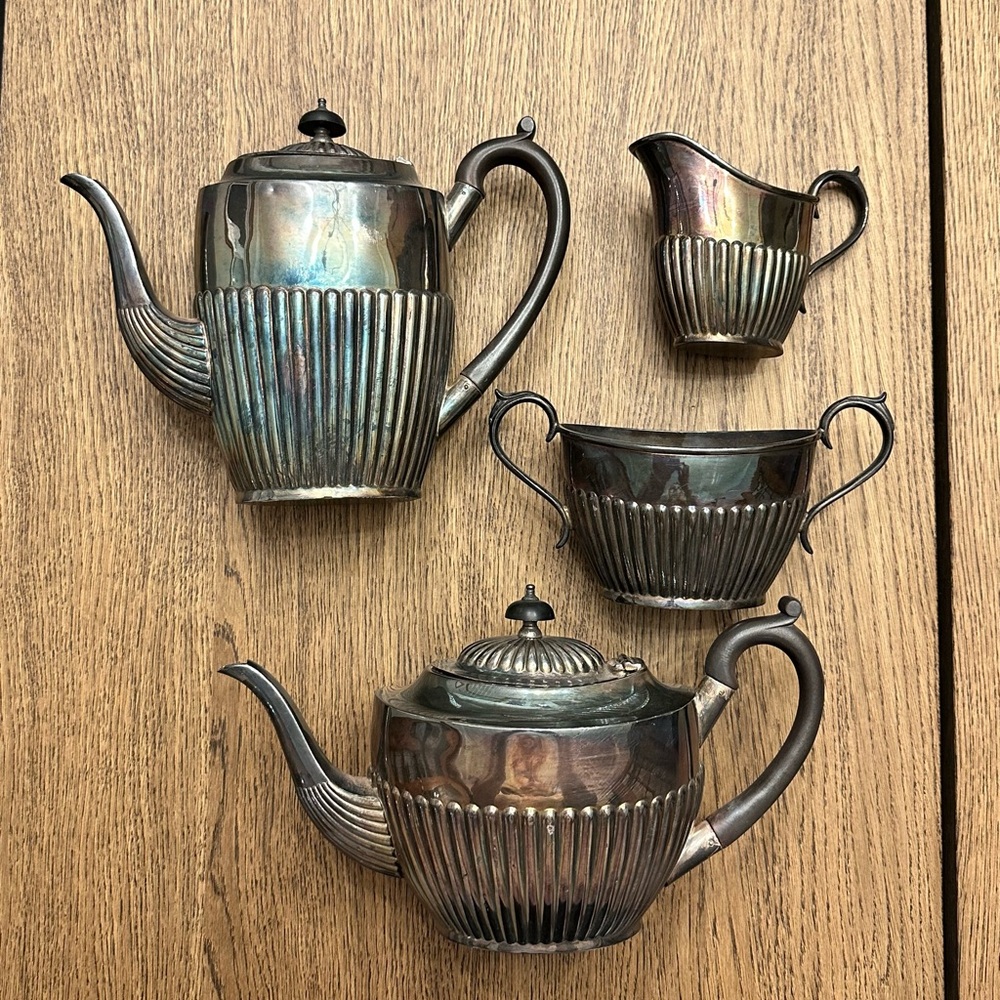 Elegant Silver Plated Tea & Coffee Set